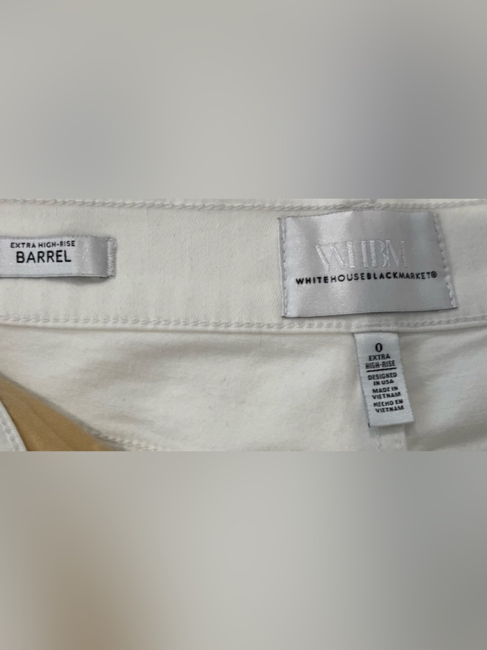 White House Black Market Extra High-Rise Barrel Jean, Size 0 - Picture 3 of 5